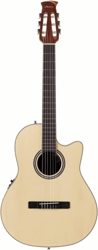 OVATION APPLAUSE AB24CS-4S Mid Cutaway Nylon Natural Satin